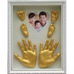 Babies Bloom Family Handprint & Footprint 3D Casting Kit With Wooden Photo Frame |Hand And Footprint Imprint Frame Kit