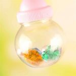 Babies Bloom Pink Round Shape Baby Shower Candy Box Bottle Favor (Set Of 6)