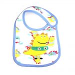 Babies Bloom Cotton Waterproof Saliva Bib - Yellow Dino