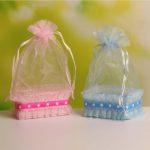 Babies Bloom Blue Non-Woven Baby Gift/Shower Candy Bag - 12X10X6 Cm (Set Of 6)