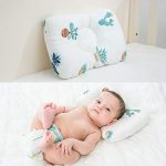 Babies Bloom Baby White And Strawberry Design Black New-Born Headrest Nursing Pillow Head Protection Cushion (0-3 Years)