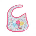 Babies Bloom Brown Pink Merry Go Round Waterproof Saliva Bib