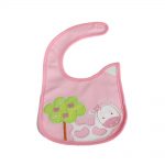 Babies Bloom Pink Cute Cow Waterproof Saliva Bib