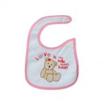 Babies Bloom Cotton Waterproof Saliva Bib - Love Is My Little Teddy Bear