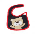 Babies Bloom Cotton Waterproof Saliva Bib - Red Baby Teddy