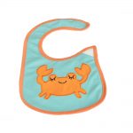 Babies Bloom Cotton Waterproof Saliva Bib - Crab Orange