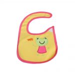 Babies Bloom Cotton Waterproof Saliva Bib - Cute Yellow Bib