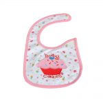 Babies Bloom Cotton Waterproof Saliva Bib - Cup Cake