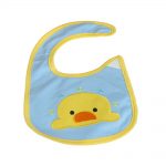 Babies Bloom Cotton Waterproof Saliva Bib - Duck Yellow Blue