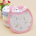 Babies Bloom Pink Waterproof Baby Cotton Dribble Handkerchief Baby Bibs (Set Of 2) (18X15Cm)