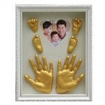 Babies Bloom Family Handprint & Footprint 3D Casting Kit With Wooden Photo Frame - Hand And Footprint Imprint Frame Kit