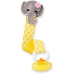 Babies Bloom Elephant Yellow Pacifier Clip (Set Of 2)