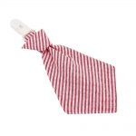 Babies Bloom Red And White Stripes Necktie Pacifier Clip