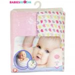 Babies Bloom Pink Muslin Snoozie Shawl (Set Of 2)