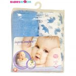 Babies Bloom Blue Muslin Snoozie Shawl (Set Of 2)