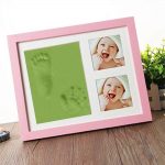 Babies Bloom Charming Baby Handprint And Footprint Kit Solid Wood Photo Frame