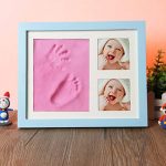 Babies Bloom Charming Baby Handprint And Footprint Kit Solid Wood Photo Frame - M2