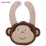 Babies Bloom Brown Cute Rabbit Cotton Baby Bib And Waterproof Burp Cloth