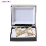 Babies Bloom Modish Goodly Men Silver Gold Plated Cufflinks