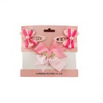 Babies Bloom Diamond Pink Hair Bow And Clip Set