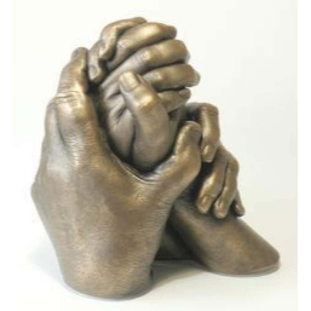 3D Adult Hand Moulding Kit Create a Life Sculpture, Holding Hands Forever –  Bronze Paint Finish