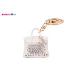 Babies Bloom White Crystal Shopping Bag With Letter H Pendant Keychain