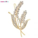 Babies Bloom Fashion Gold Plated Feather Brooch