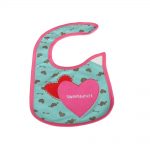 Babies Bloom Cotton Waterproof Saliva Bib - Red/Pink Heart