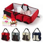 Babies Bloom Red Portable Multifunctional Baby Travel Bed Cot/Bassinet And Folding Mummy Diaper Bag