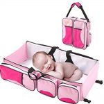 Babies Bloom Pink Baby Travel Bed Cot Baby Bassinet And Diaper Bag With Mosquito Net