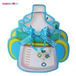 Babies Bloom Blue Bottle Shaped Baby Shower Gift Bags (Set Of 6)