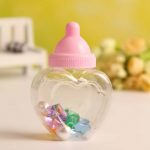 Babies Bloom Babies Bloom Pink Heart Shape Baby Bottle Box Candy Party Favors (Set Of 6)