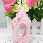 Babies Bloom Bottle Shaped Baby Shower Favor Gift Bags With Rhinestone ( Set Of 6)