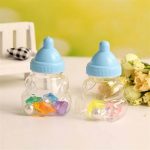 Babies Bloom Blue Baby Shower Candy Box Bottle Favor (Set Of 6)