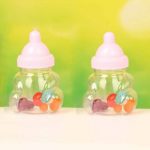 Babies Bloom Pink Baby Shower Candy Box Bottle Favor (Set Of 6)