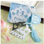 Babies Bloom Prince Crown Bookmark With Blue Tassel