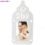 Babies Bloom White Chalkboard Baby Bottle Shaped Photo Frame