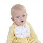 Babies Bloom Yellow Waterproof Baby Cotton Dribble Handkerchief Baby Bibs (Set Of 2) (18X15Cm)