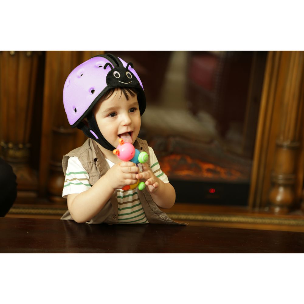 Safehead Soft Helmet For Babies Learning To Walk Ladybird Purple Babies Bloom Store Baby Gifts Baby Products Online India Baby Online Shopping Baby Care Products At Babiesbloomstore Com