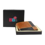 Babies Bloom Men’s Tan and Black Full Top Grain Genuine Leather Wallet - Branded International Quality