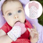 Babies Bloom Pink Baby Silicone Teething Gove Chewable Mittens/Gifts for New-Borns/Nursing Mittens/Self Soothing Hand Mitt for Infant, Newborns (1 Pcs)