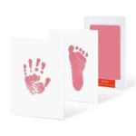 Babies Bloom Baby Hand and Foot Ink Imprint Kit. No Touch, Non Toxic Ink Pad (0-6 Months, Pink)