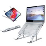 BBS Adjustable Laptop Stand,Aluminum Laptop Stand,Ergonomic Laptop Stand Compatible with MacBook Air Pro,Lenovo More 10-15.6" Laptops (Silver)