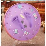 Babies Bloom Clay Handprint and Footprint Kit | Newborn Girls and Boys | Newborn Baby Gift Set - Purple