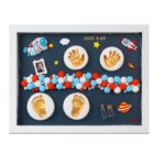 Babies Bloom Newborn Baby Clay Handprint Footprint Kit with LED Lights |Newborn Baby Imprint Kit,Lasting Memory for Family| Navy Blue