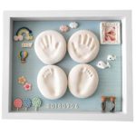 Babies Bloom Baby Clay Handprint and Footprint Kit With LED Lights| Newborn Baby Gift Set | Baby Shower Gift | Baby Naming | Baby Welcoming | First Birthday Gift | Memorable Keepsake | New Parents Gift |Light Green Image