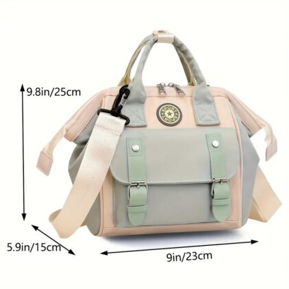 BABIES BLOOM Baby Diaper Bag Functional Diaper Tote Bag Waterproof Diaper Shoulder Bag Fashion Nappy Bag Travel Baby Bag For Mom (Pink) - Image 7