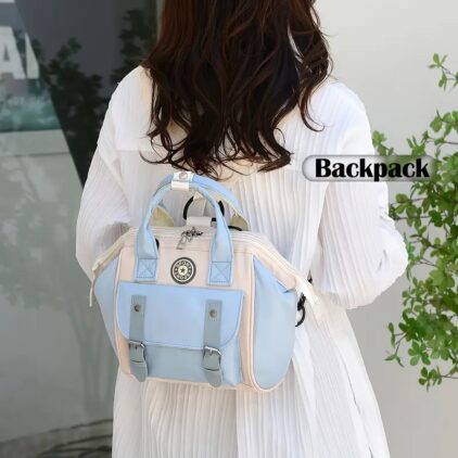 BABIES BLOOM Baby Diaper Bag Functional Diaper Tote Bag Waterproof Diaper Shoulder Bag Fashion Nappy Bag Travel Baby Bag For Mom (Blue) - Image 2